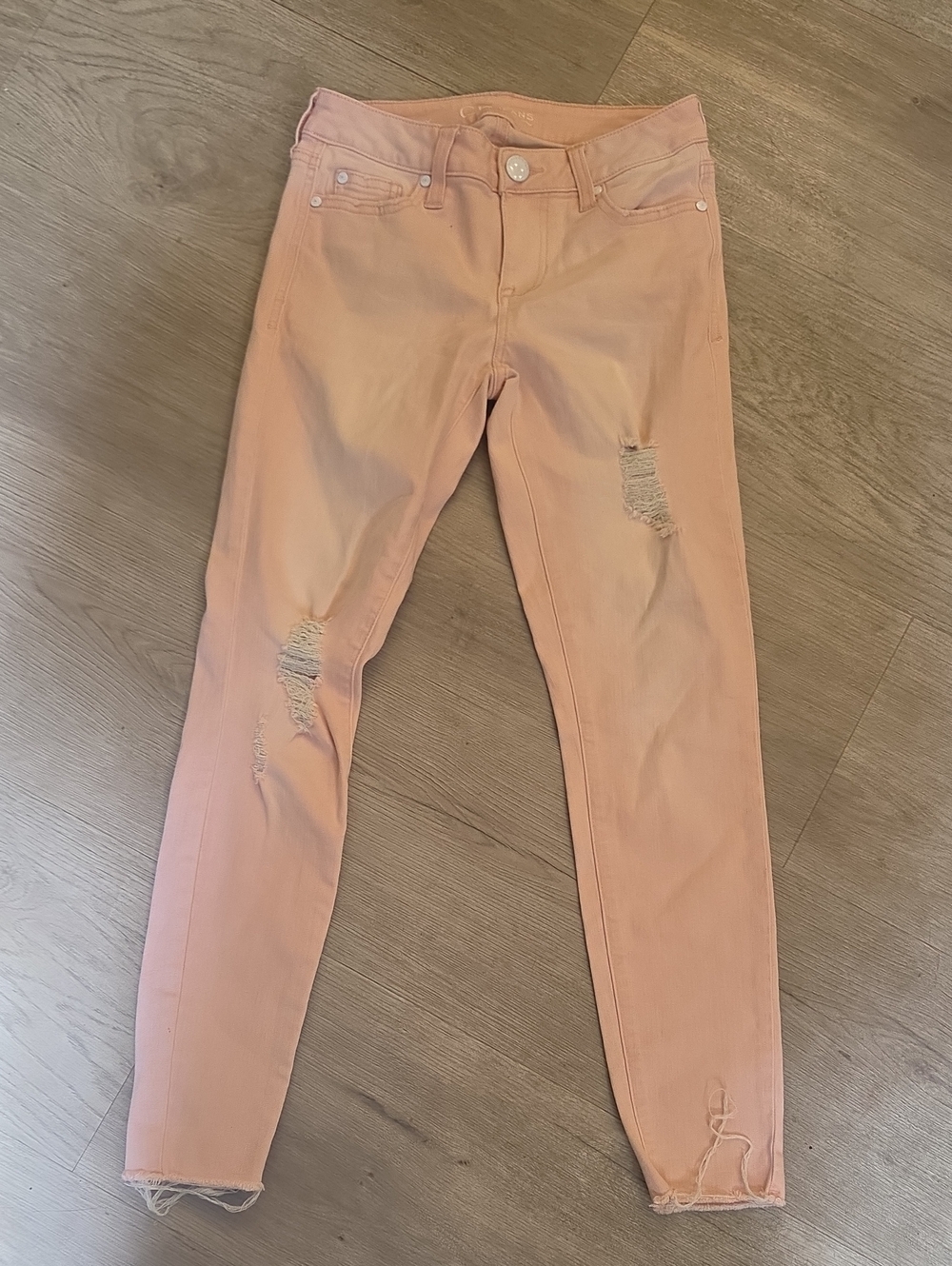 Pink Ankle Skinny Jeans